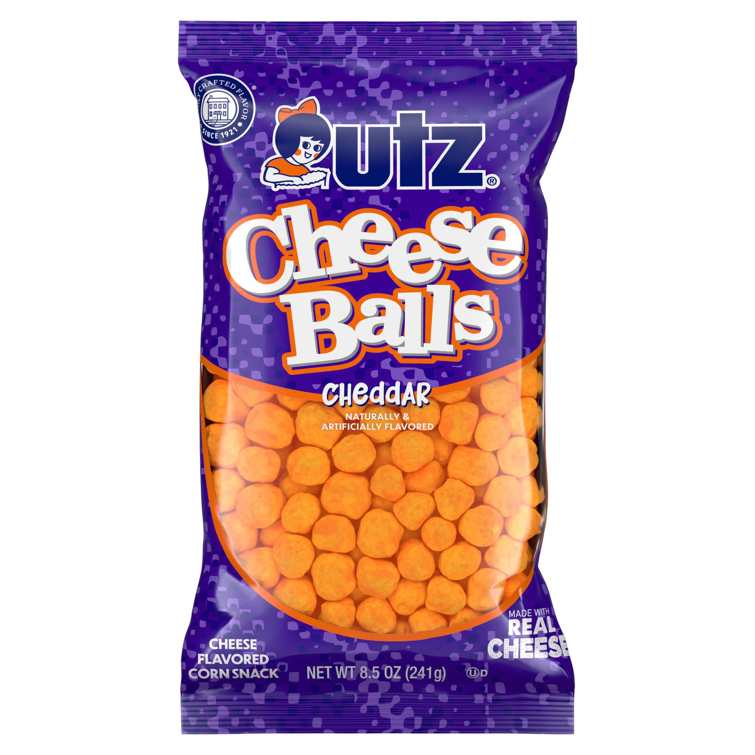 Utz Cheddar Cheese Balls, Family Size, 8.5 oz Bag