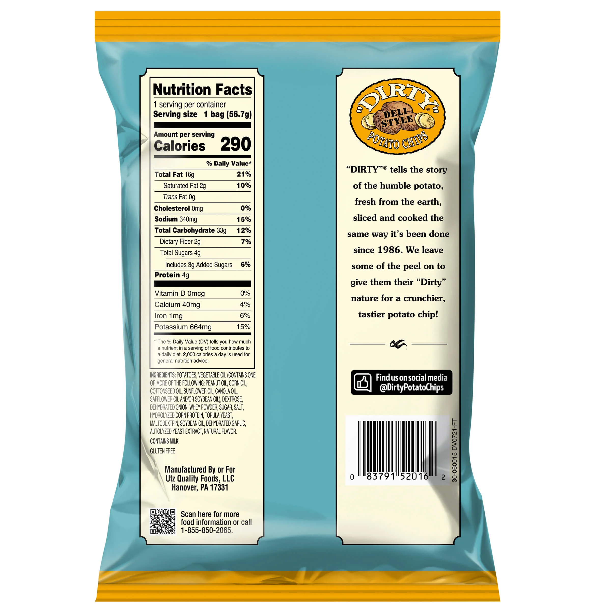 Dirty Kettle Style Potato Chips Maui Onion 2 oz - Image 4