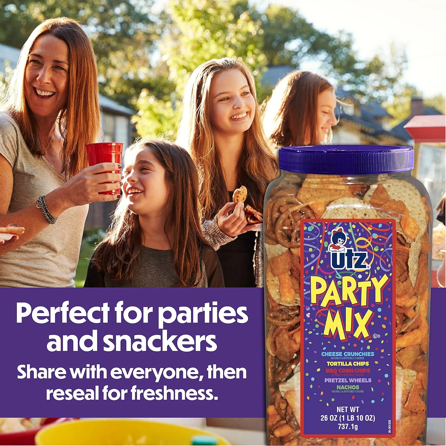 Utz Party Mix, Family Size, 12 oz Bag - Image 3