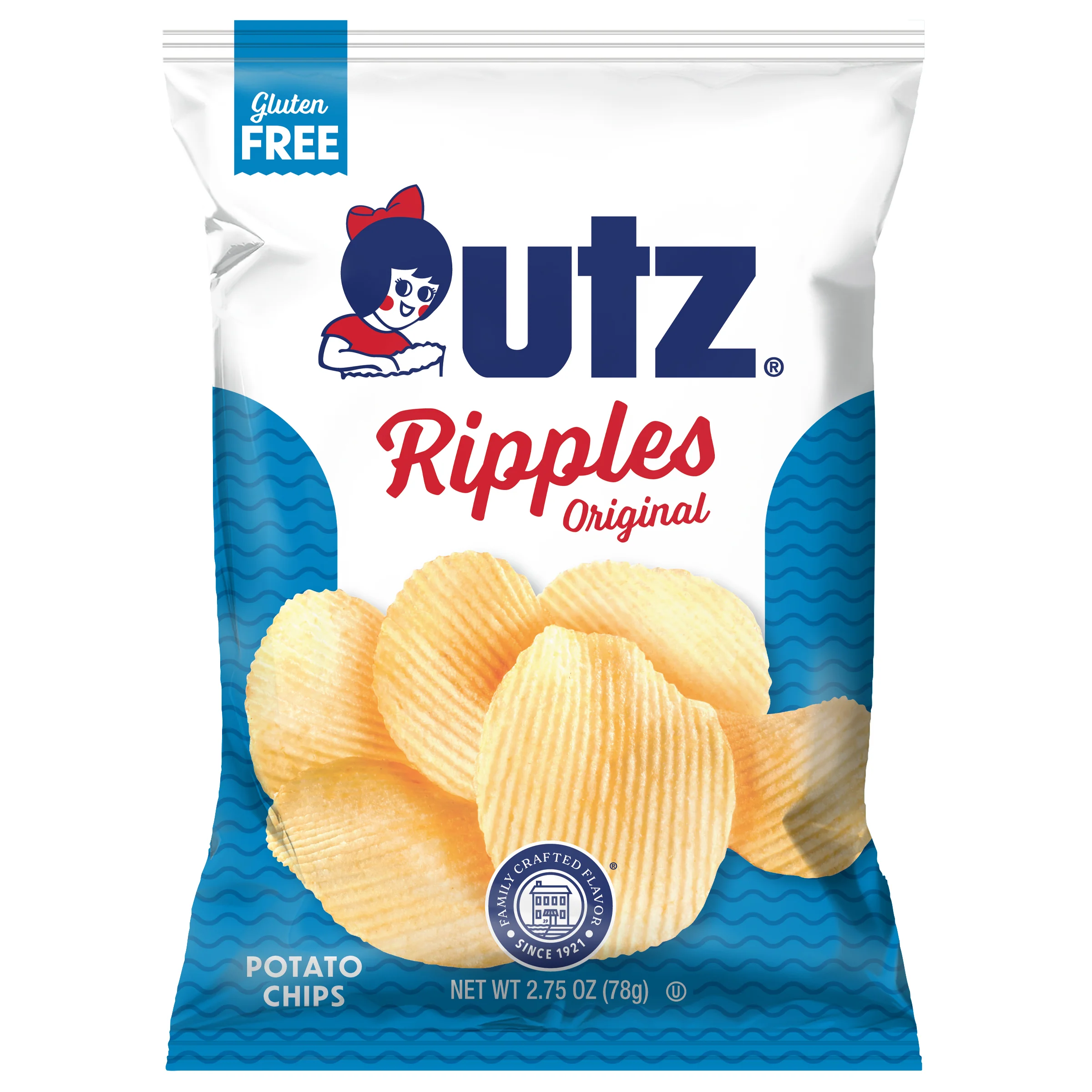 Utz Potato Chips Ripples Original 2.75 oz.