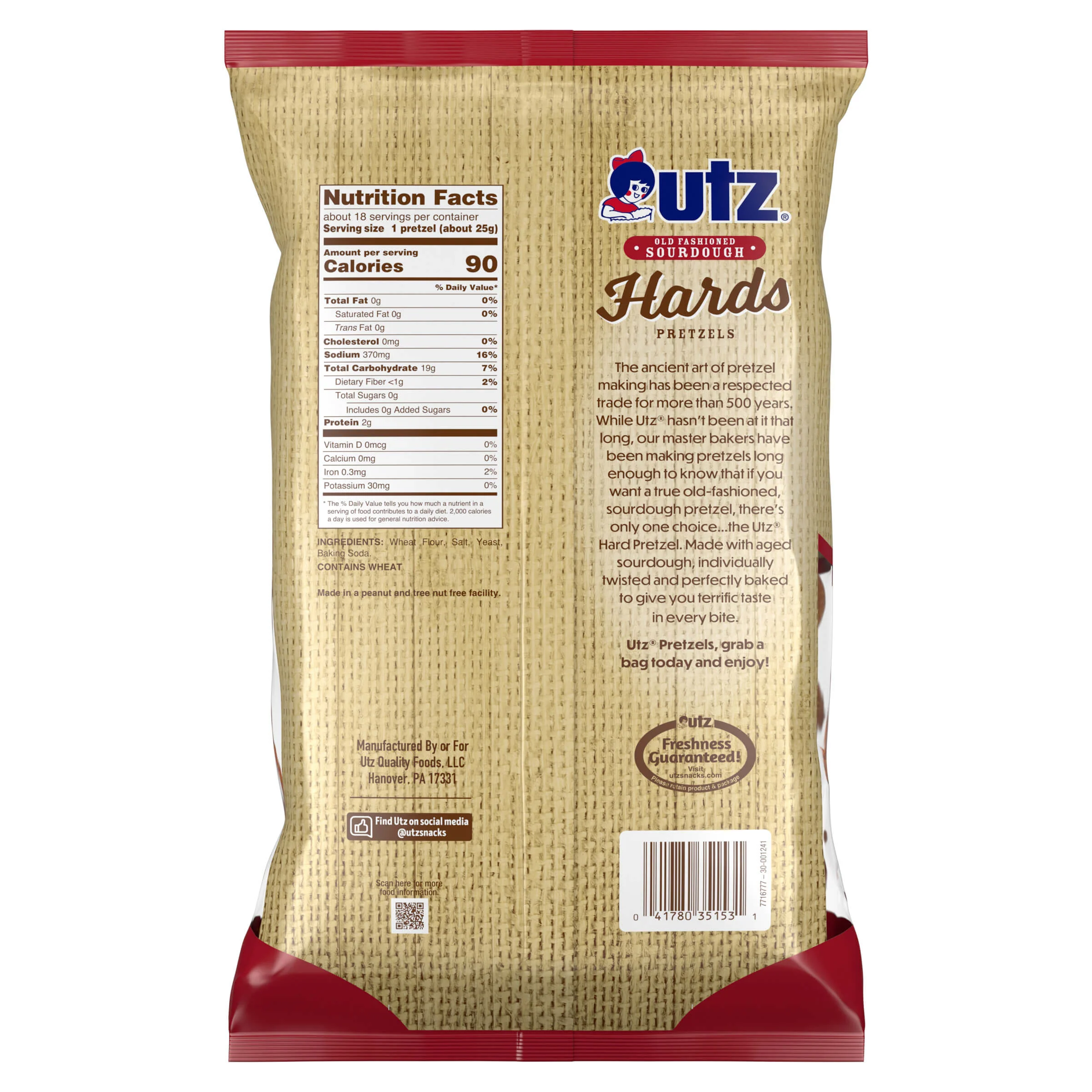 Utz Sourdough Hards Pretzels 14.25 oz - Image 3