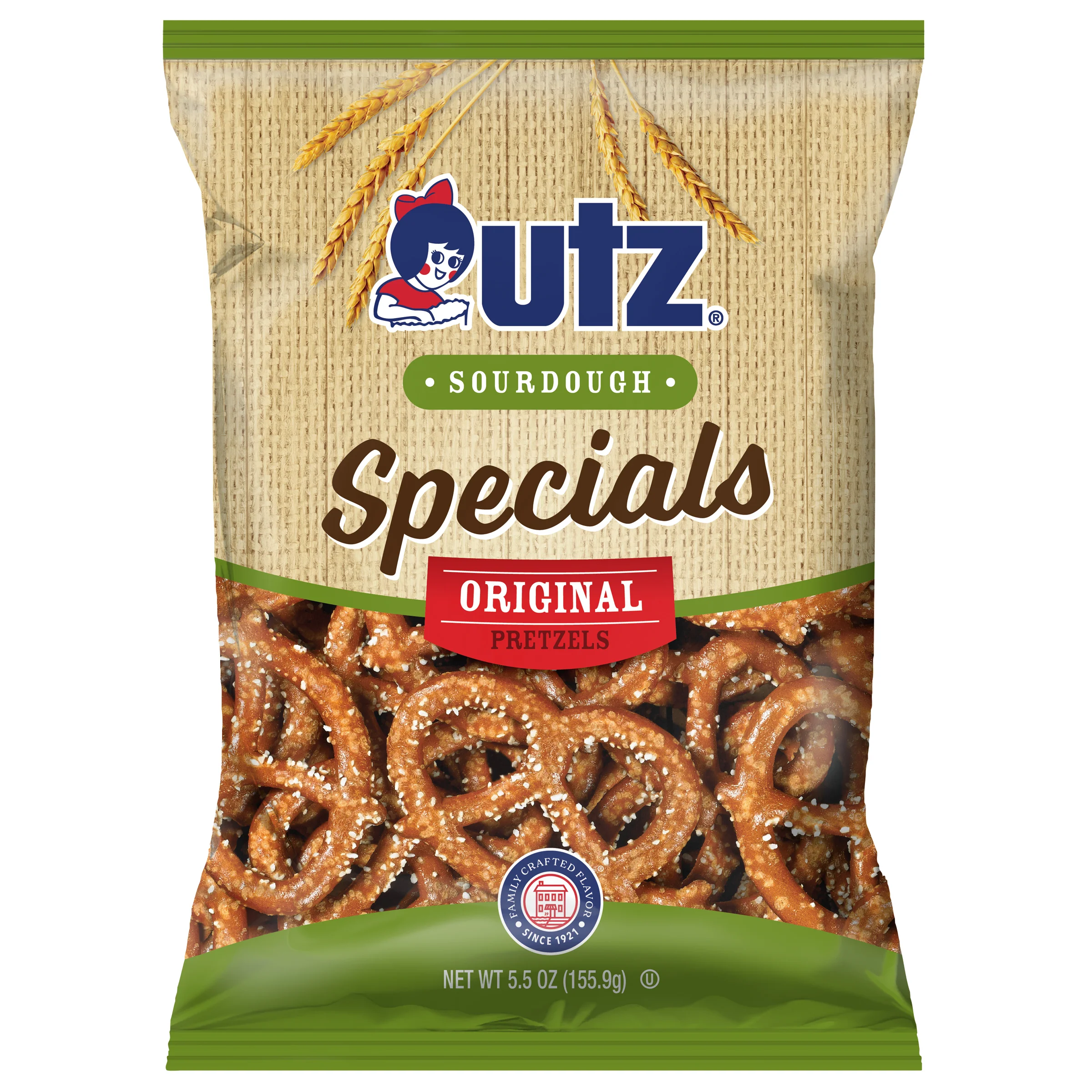 Utz Sourdough Specials Original Pretzels, 5.5 oz Bag