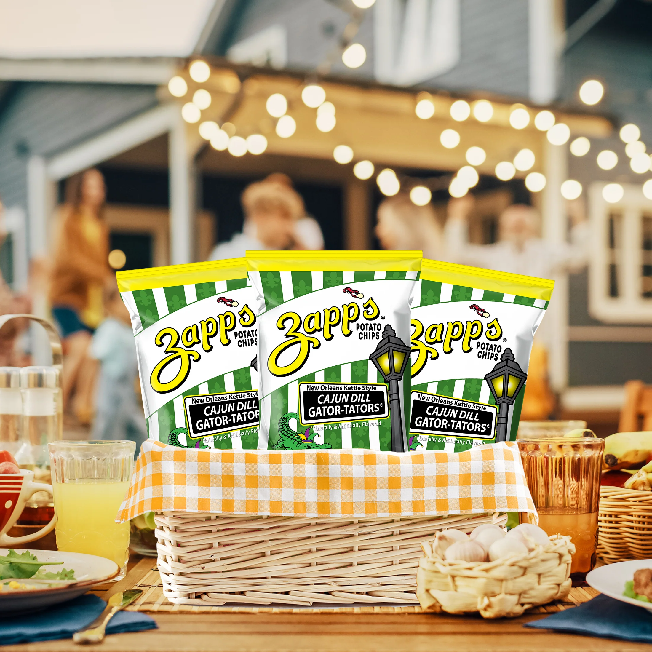 Zapp's Kettle Potato Chips Cajun Dill Gator-Tators - Image 9