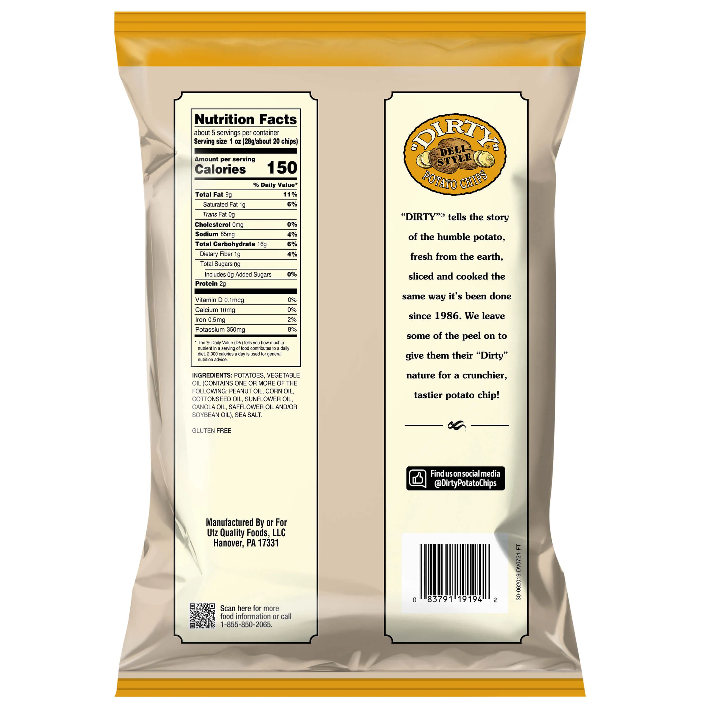 Dirty Kettle Style Potato Chips Sea Salted 4.75 oz - Image 5