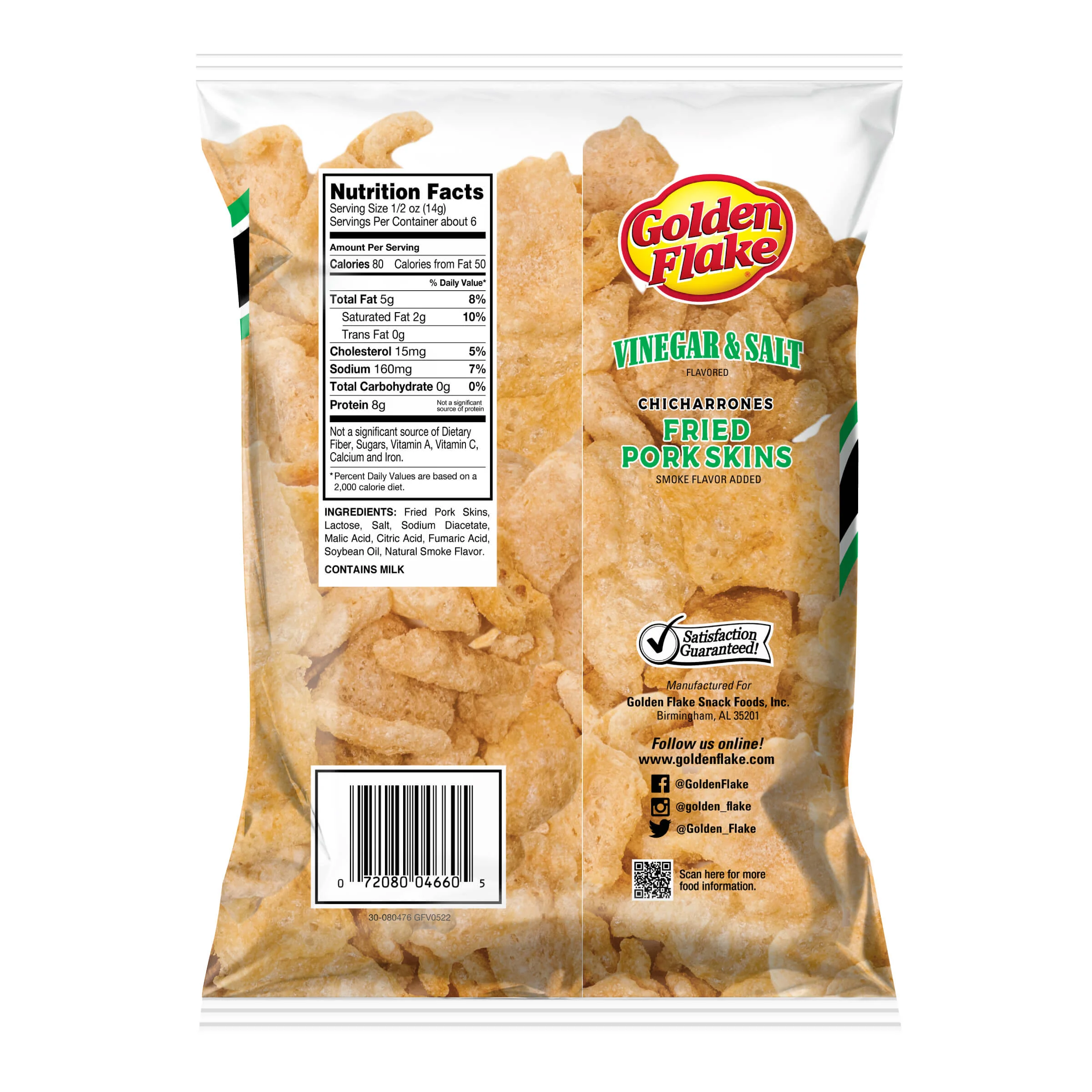 Golden Flake Pork Skins/Rinds Salt & Vinegar - Image 2