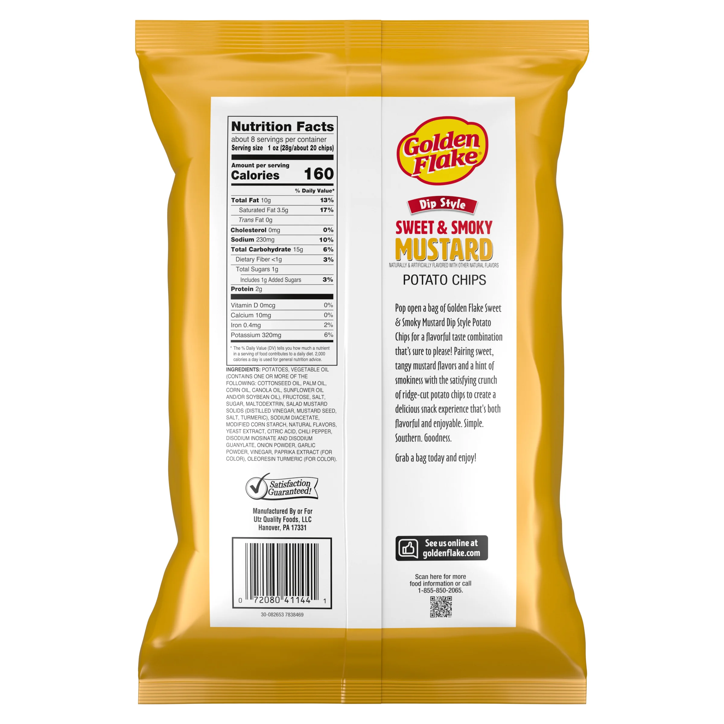 Golden Flake Potato Chips Dip Style Sweet & Smoky Mustard - Image 4