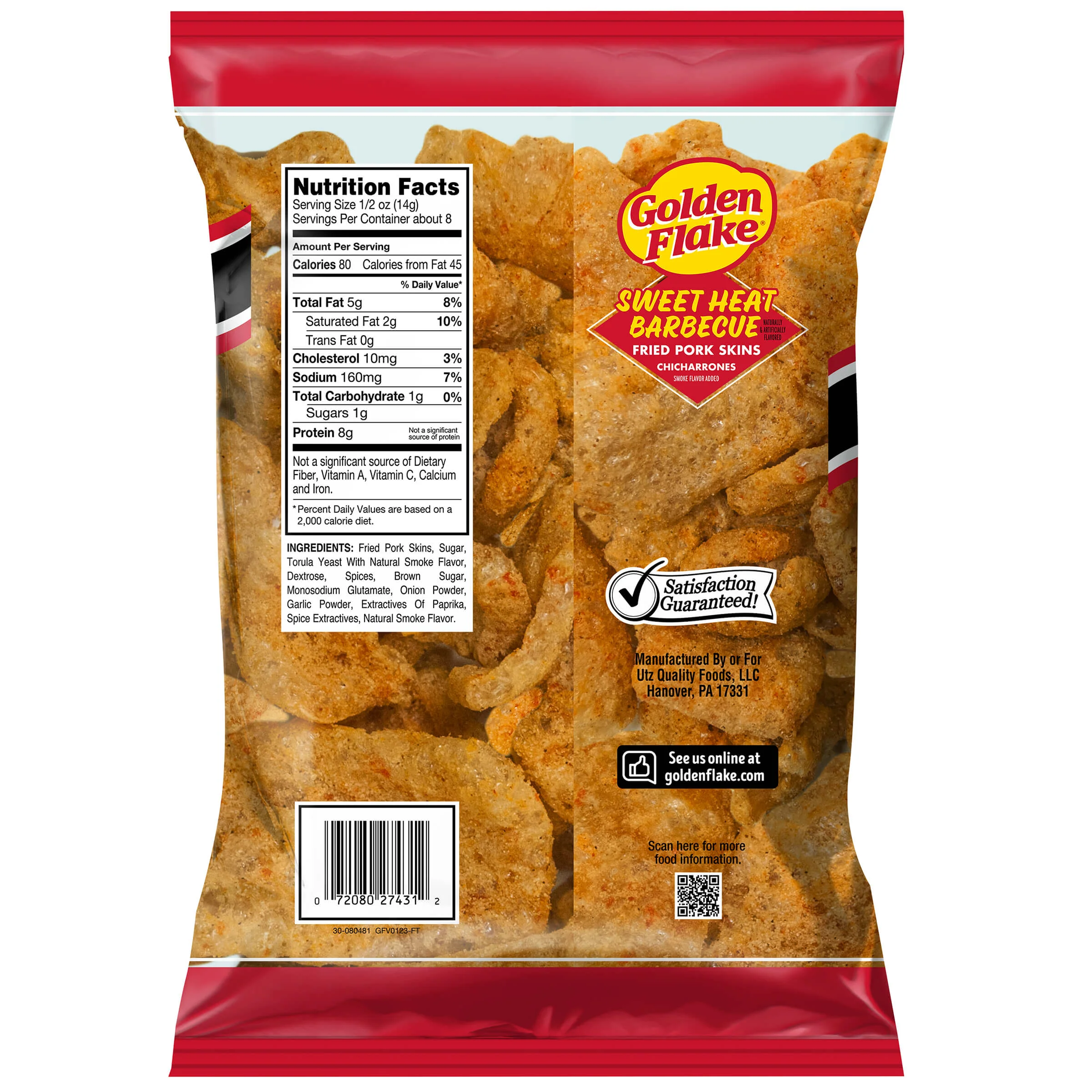 Golden Flake Sweet Heat Barbecue Fried Pork Skins - Image 6