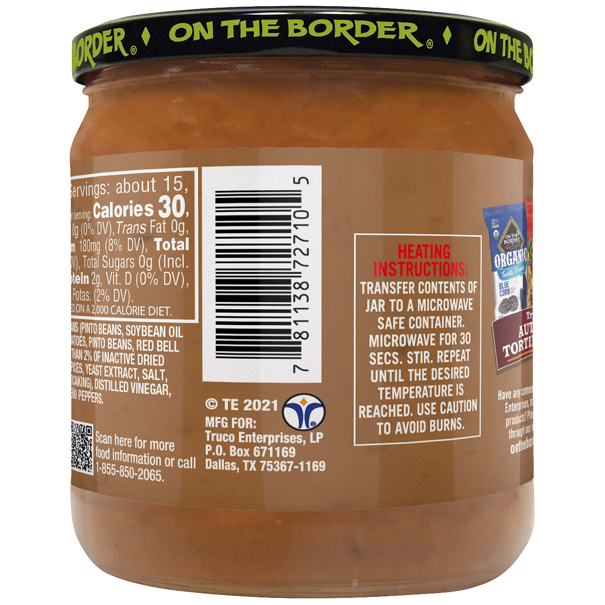 On The Border Southwest Bean Dip 16 oz. - Image 2