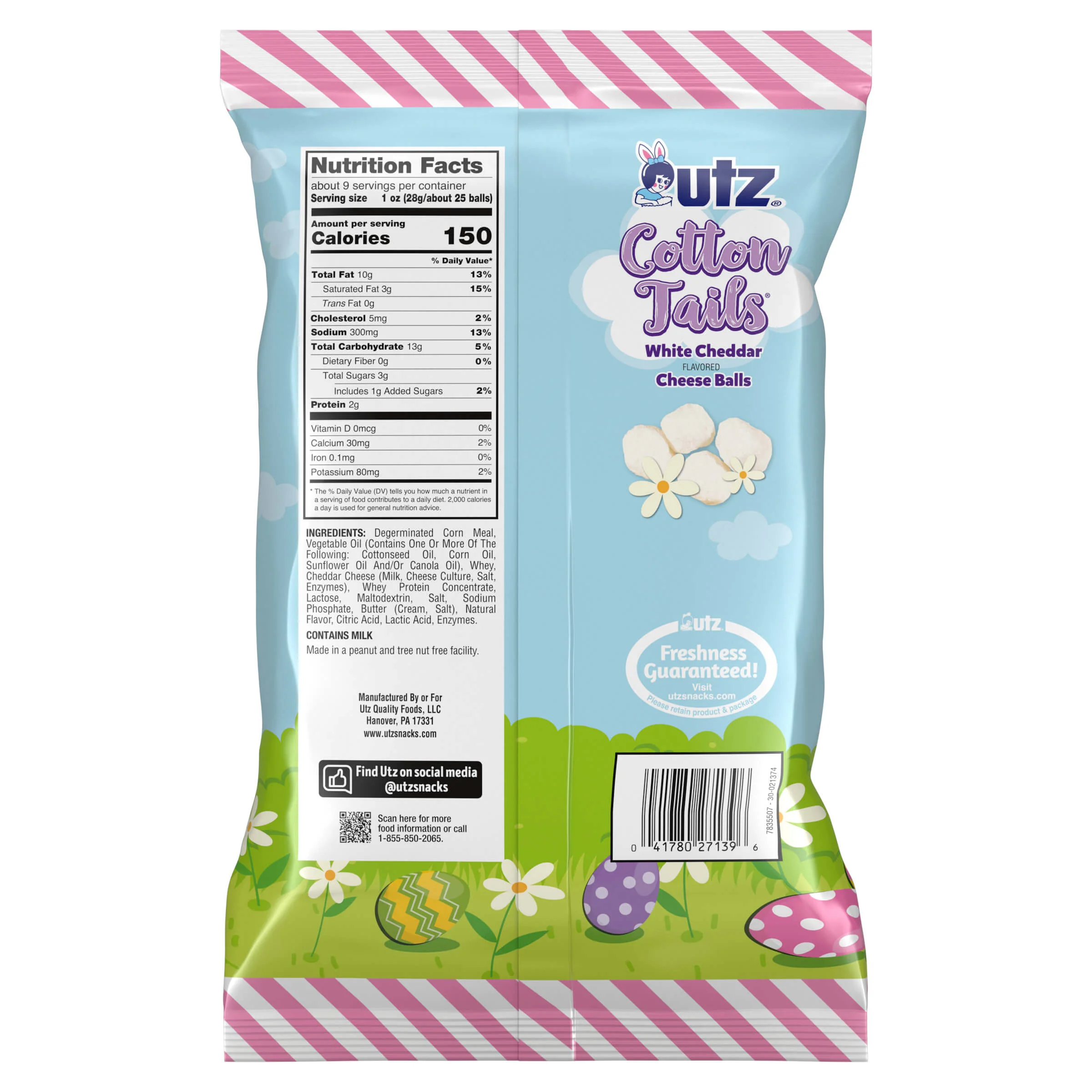 Utz Cheese Balls White Cheddar Cotton Tails - Image 4