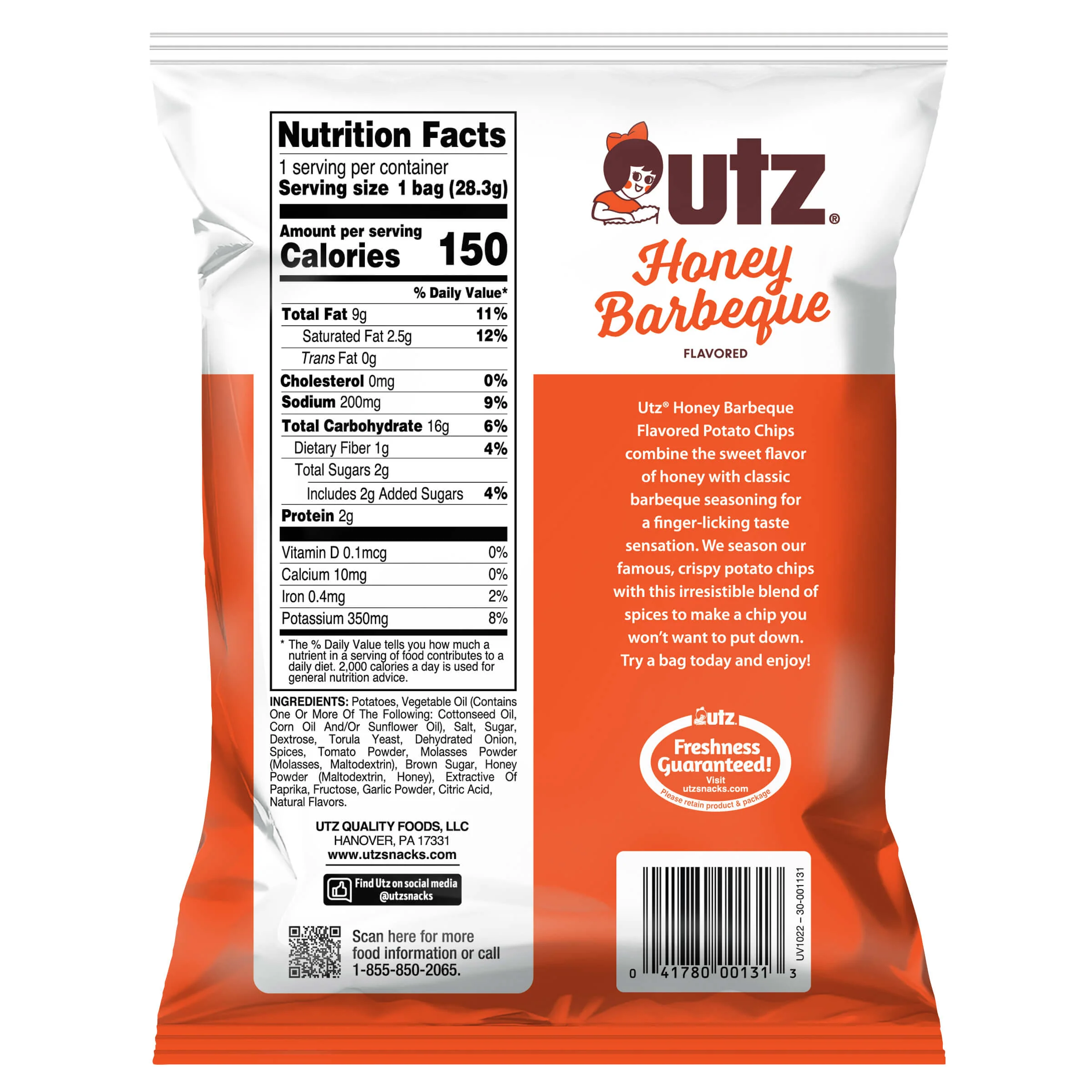 Utz Honey Barbeque Potato Chips - Image 13