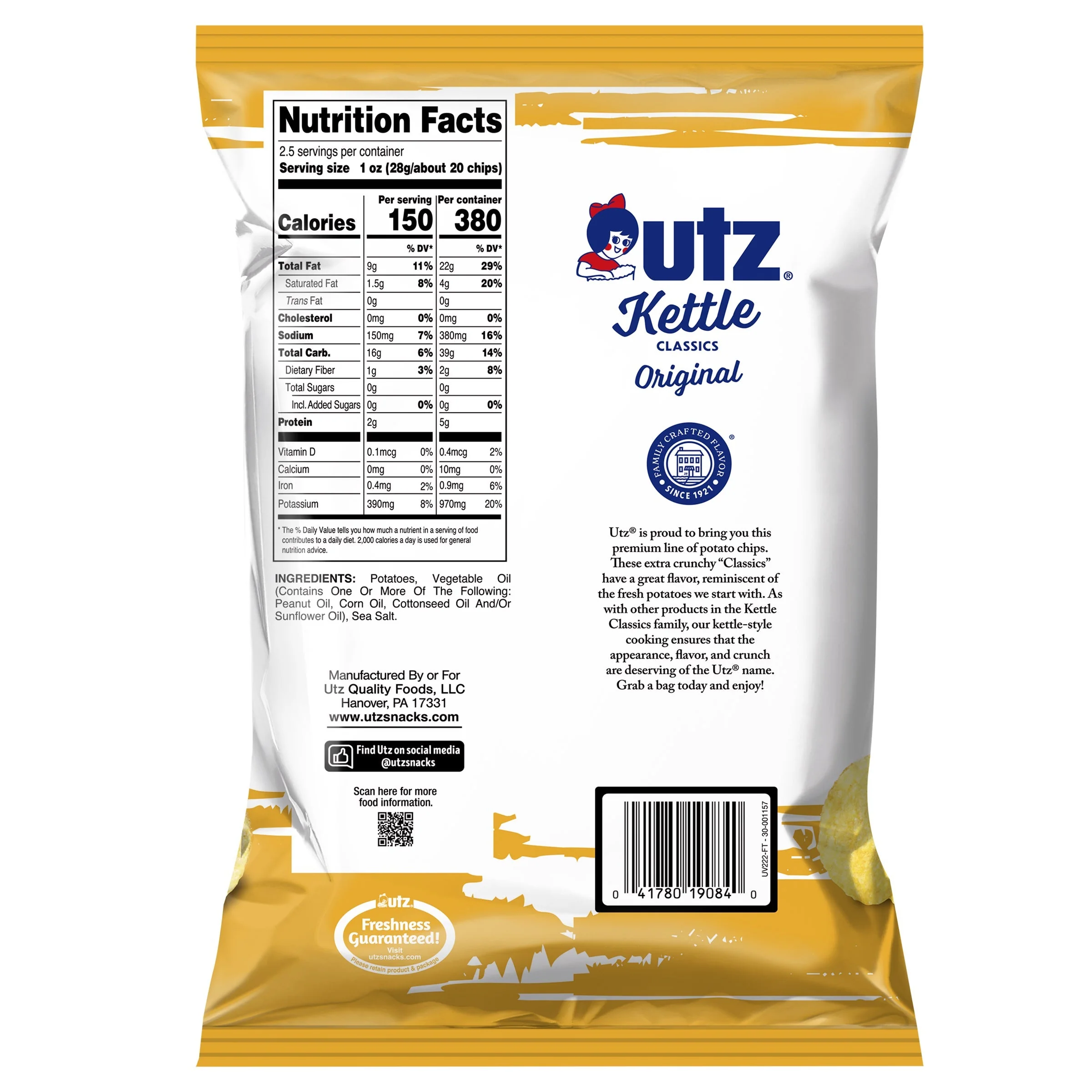 Utz Regular Kettle Chips - Image 10