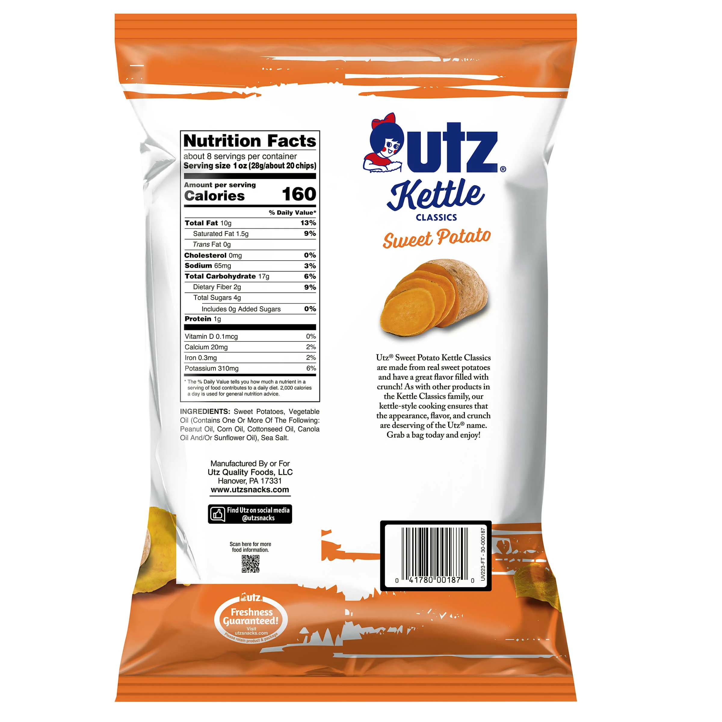 Utz Sweet Potato Kettle Chips - Image 6