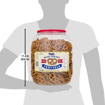 Utz Bite Size Mini Twist Pretzels, 60 oz Barrel - Image 6
