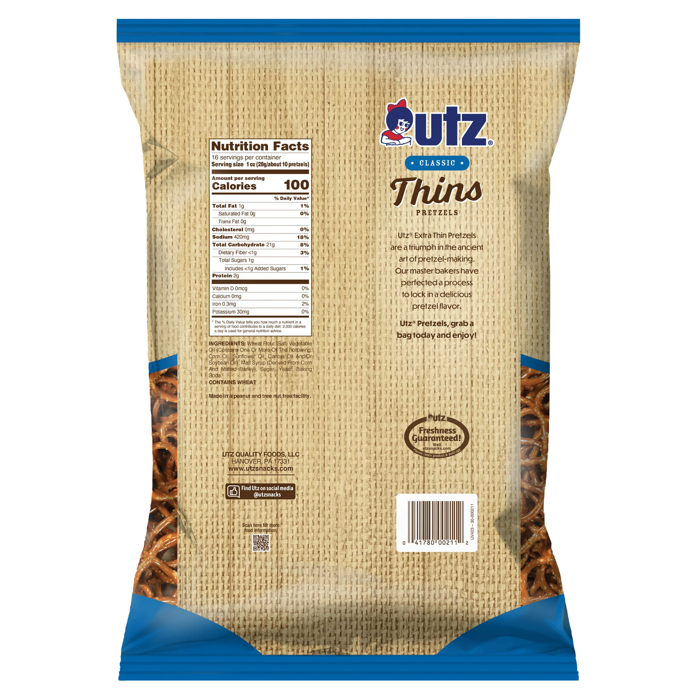 Utz Classic Thins Pretzels - Image 10