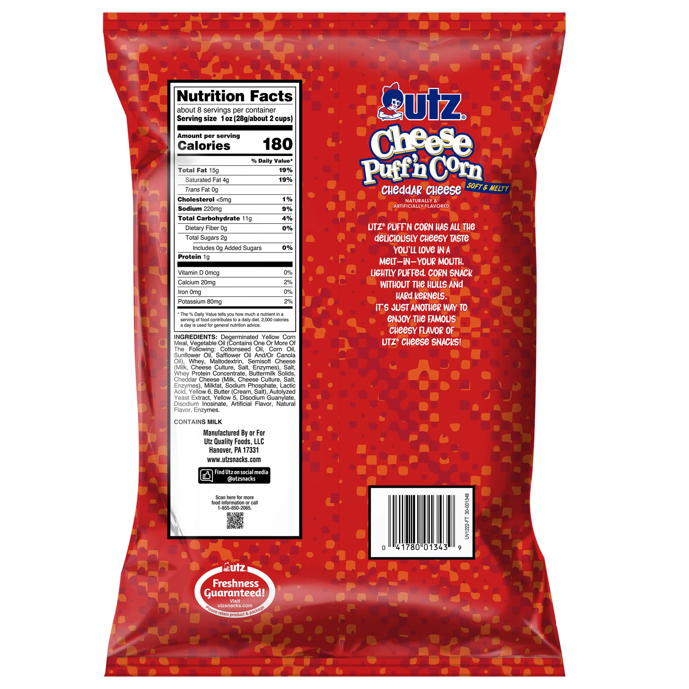 Utz Puff'n Corn Cheddar Cheese - Image 6
