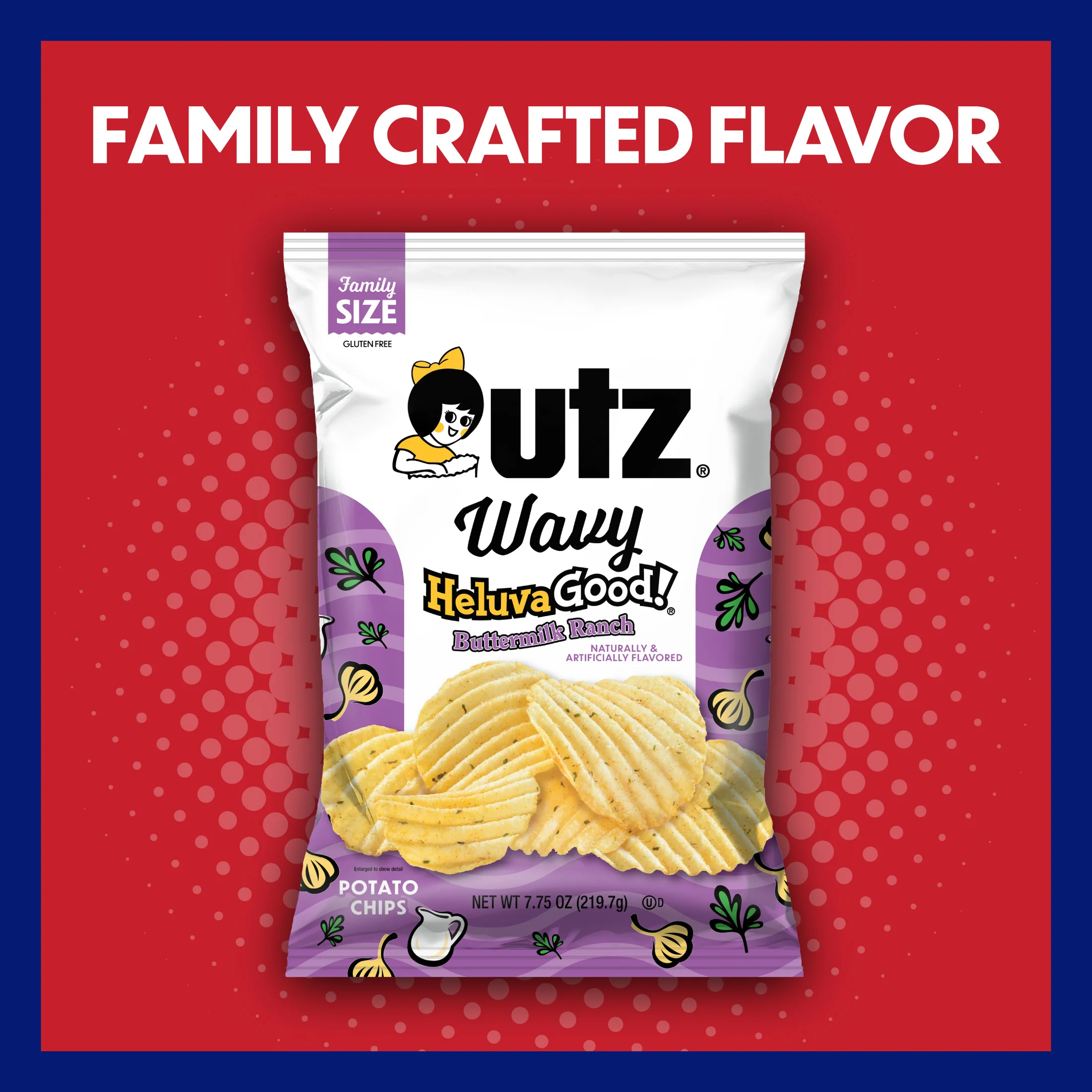 Utz Wavy Buttermilk Ranch Flavored Potato Chips - Image 4
