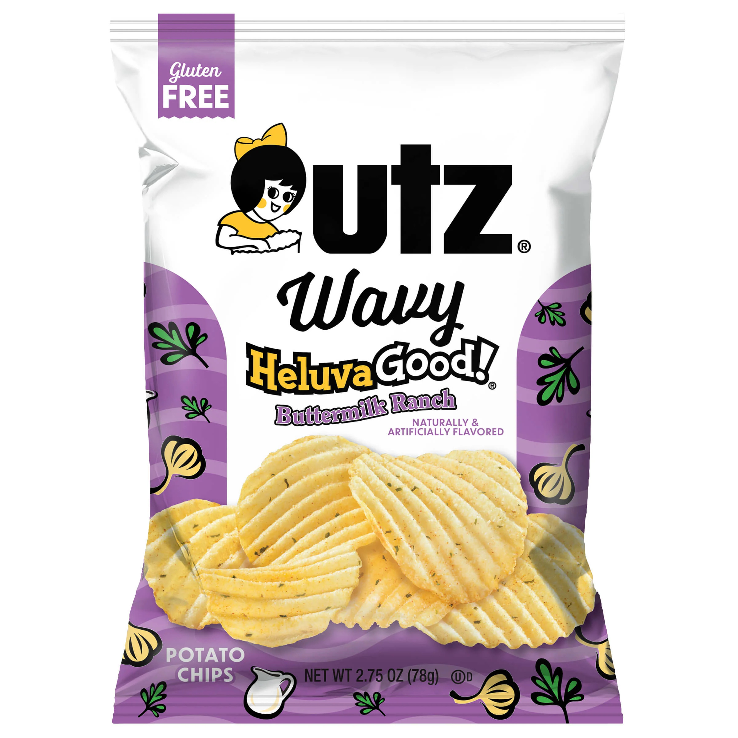 Utz Wavy Buttermilk Ranch Flavored Potato Chips - Image 6